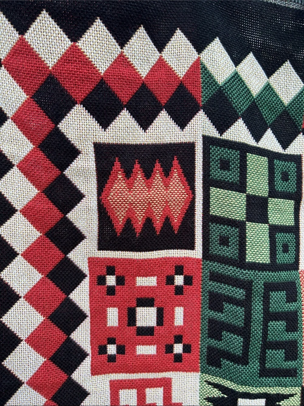 Crown Crafts Woven Throw American Indian & Quilt Motifs